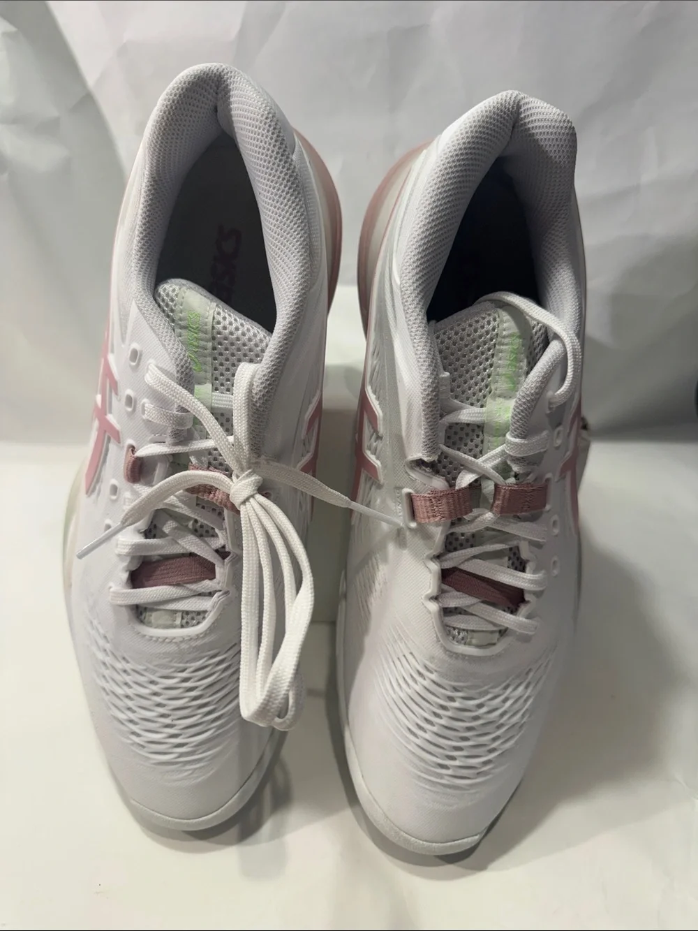 ASICS GEL-Resolution X Women’s 9 Tennis Shoes White Pink Green NEW